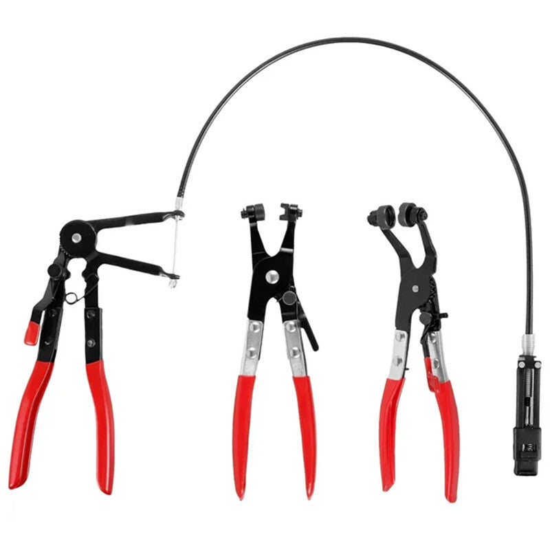 Car Coolant Radiator Heater Hose Clamp Long Reach Wire Spring Pliers Remover 3Pc