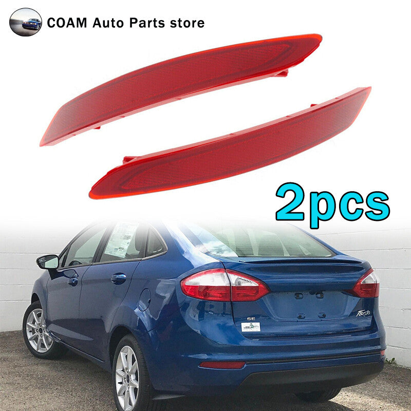 Two rear bumper reflector lights for Ford Fiesta 2014-2019 sedans BS7Z13A565B