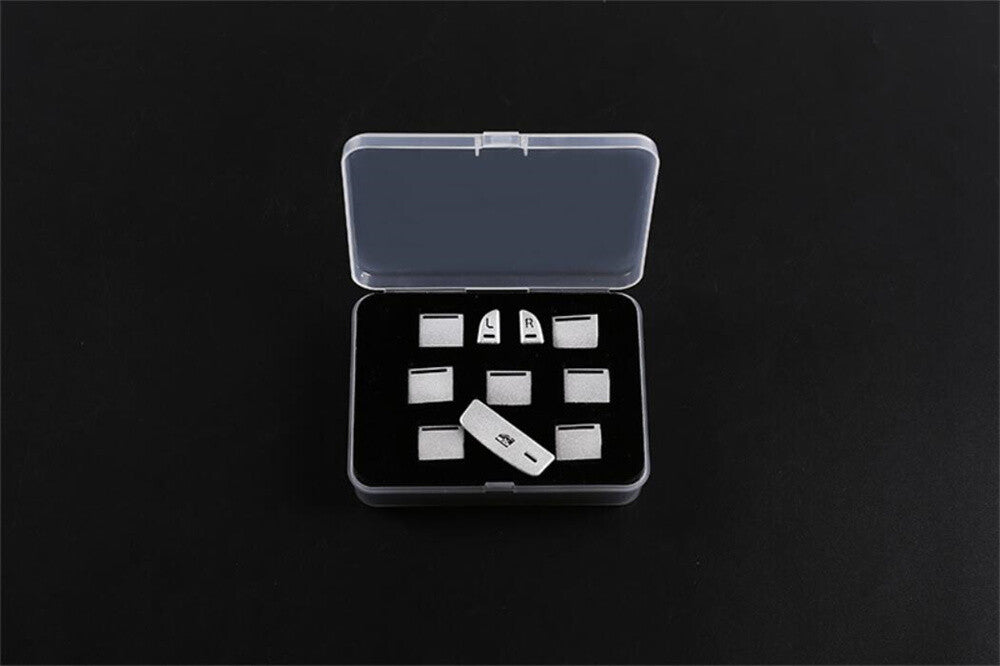 for Jaguar XF 2012-2015 Alloy Silver Window Lift Switch Button Cover Accessories