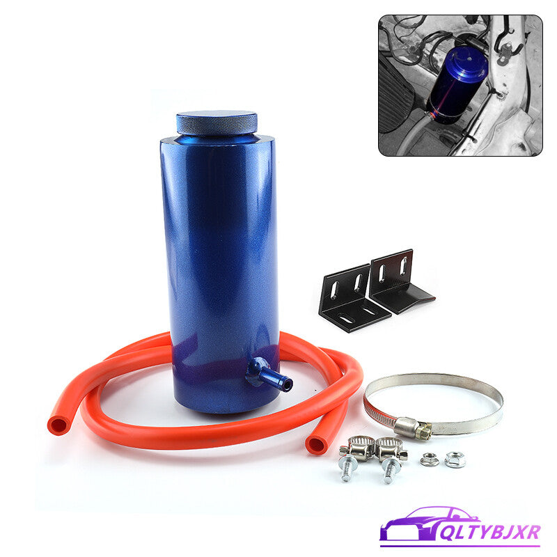 800ml Radiator Coolant Catch Tank Aluminum Overflow Reservoir Bottle Blue