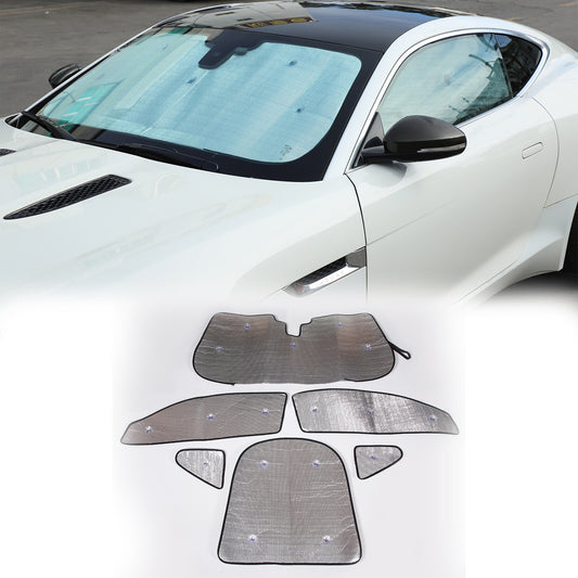 6-Piece Full Window Sunshade and Windshield Protective Cover for Jaguar F Models 2013-2022