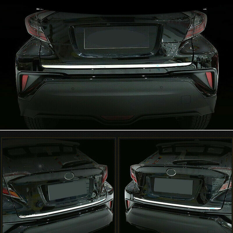 1PCS Silver Steel Rear Trunk Lid Molding Cover Trim for Toyota C-HR CHR 2018-22