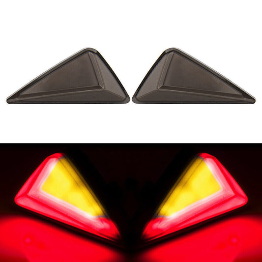 Motorcycle Amber Red Flush Mount LED Turn Signal DRL Blinker Light Indicator