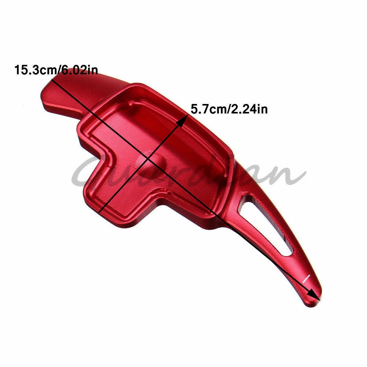 Red aluminum steering wheel, paddle shifter, and extended transmission suitable for Mercedes-Benz CLA GLE 2015, 2016, and 2017.