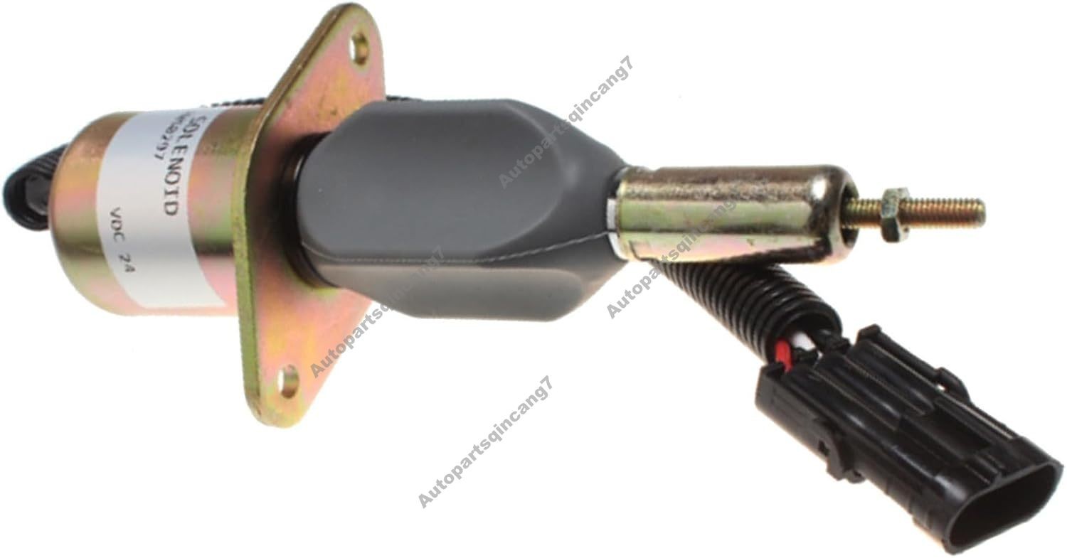 24V Fuel Shutoff Solenoid 87420951 for CASE Crawler Dozer 1850K-LGP 1850K-LT