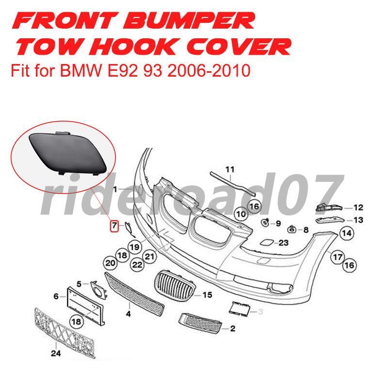 Front Bumper Tow Hook Cover Cap For 06-09 for BMW E92 E93 3-Series 328i 328xi 335i