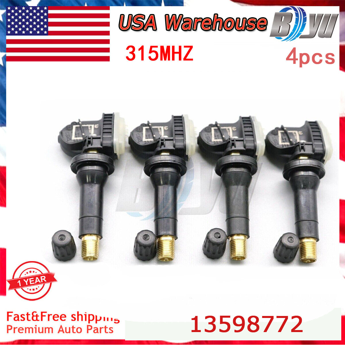 13598772 4PCS Tire TPMS Pressure Sensor For MALIBU IMPALA for CADILLAC CT6 GM for Chevy