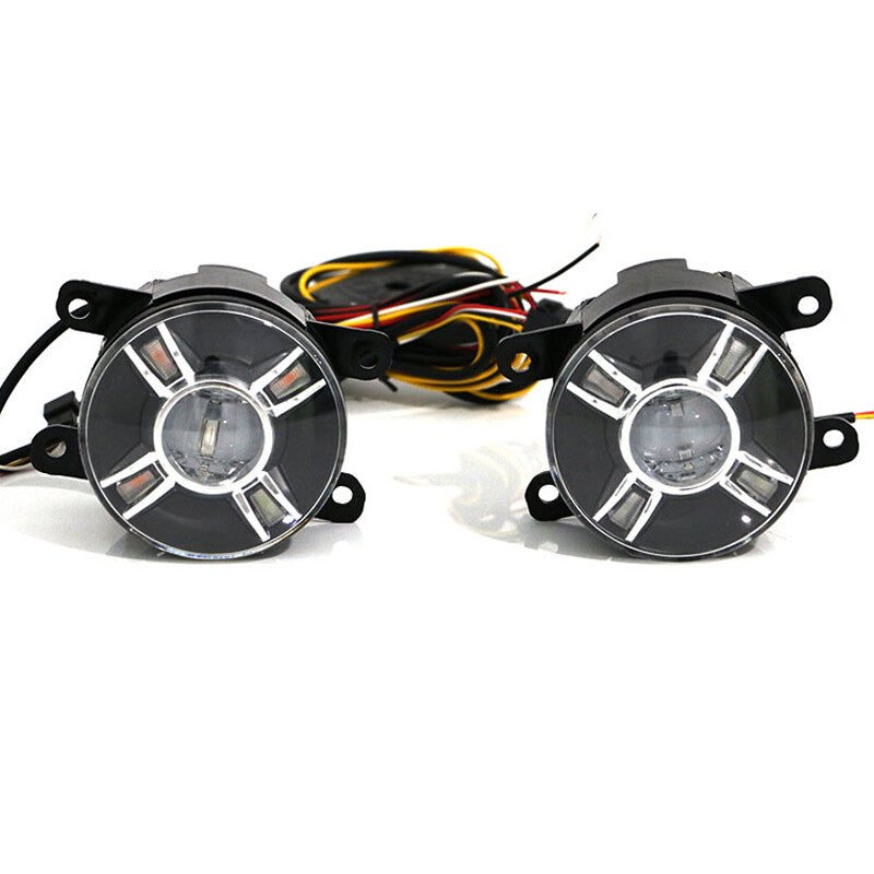 4-color car front LED projector lens, round spotlight, adjustable light ¡Á2