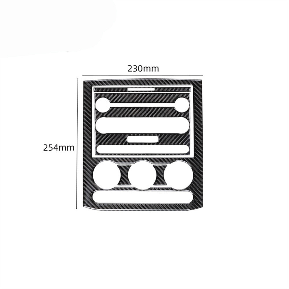 5Pcs Carbon Fiber Center Control Panel Trim Cover Type B for Ford F150 2004-2008