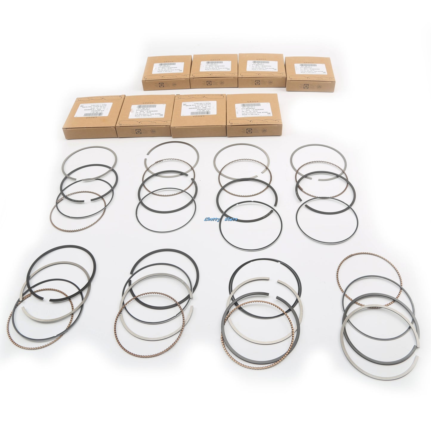8 sets of piston rings ¦µ84.5 mm suitable for Audi S5 for A6  for A8  Q7 for Volkswagen Touareg 4.2L BVJ BBK BAR