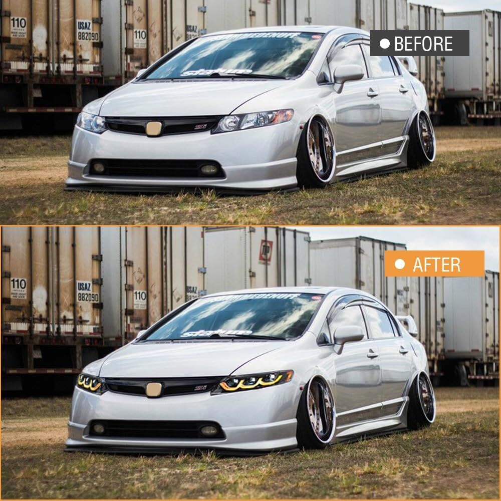 3-Lens LED Headlights for Honda for Civic 8Th Gen 2006-2011 DRL LED Head Lamp