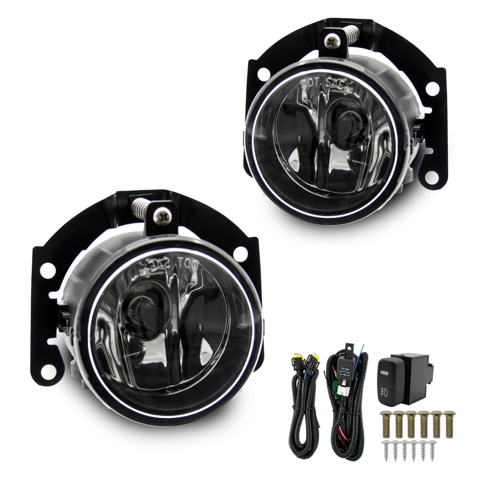 A pair of front fog lights for 2010-2015 for Mitsubishi Outlander Sport: Left + Right