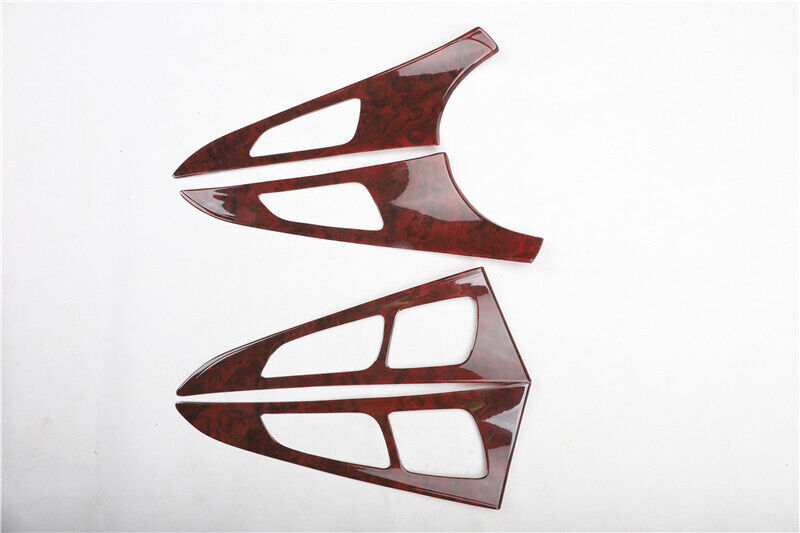 Car Interior Door Panel Cover Decor Trim 4 Fit for Audi A6L 2012-2018 Red Wood
