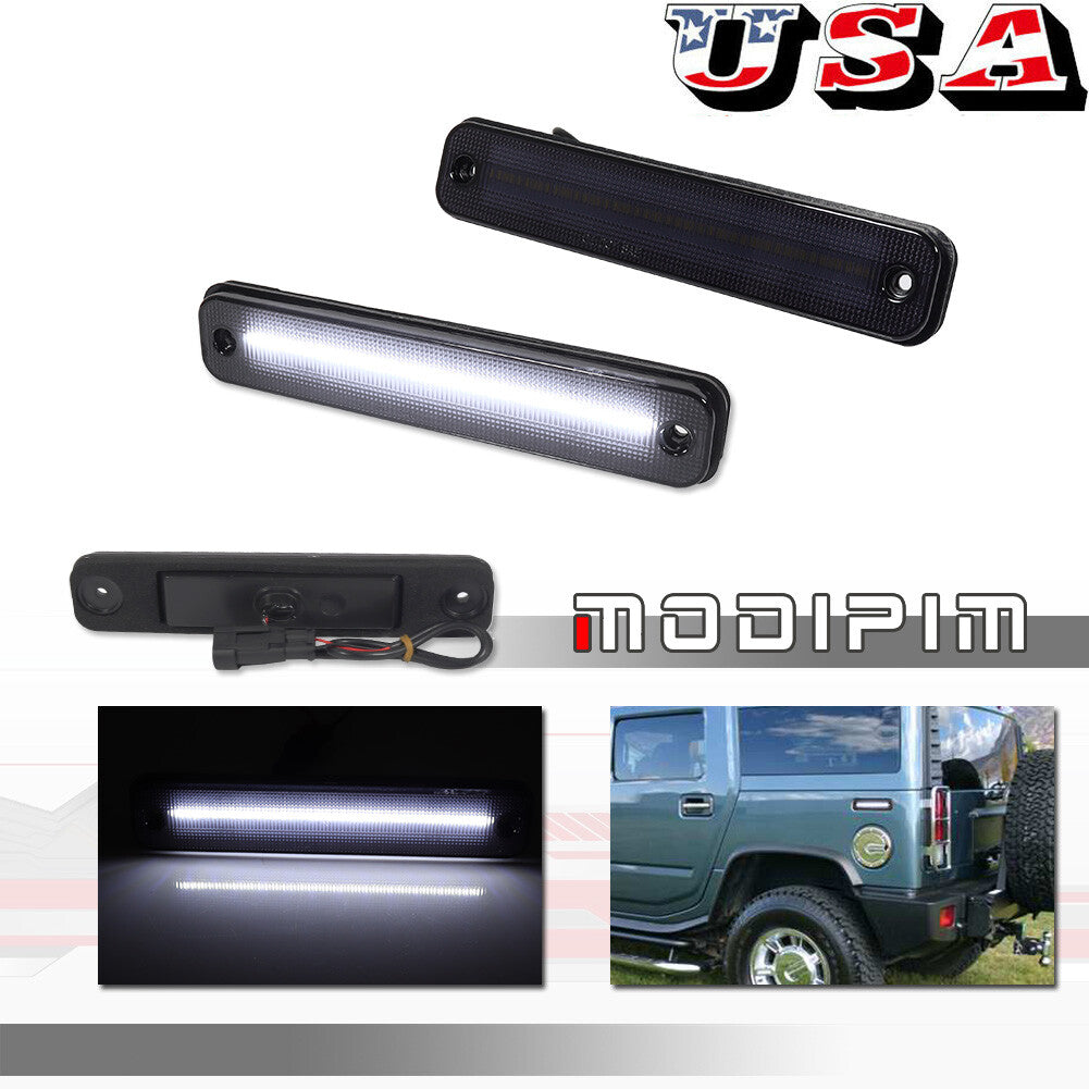 Two-pack of smoked lens rear white LED side marker lights suitable for 2003-2009 for Hummer H2