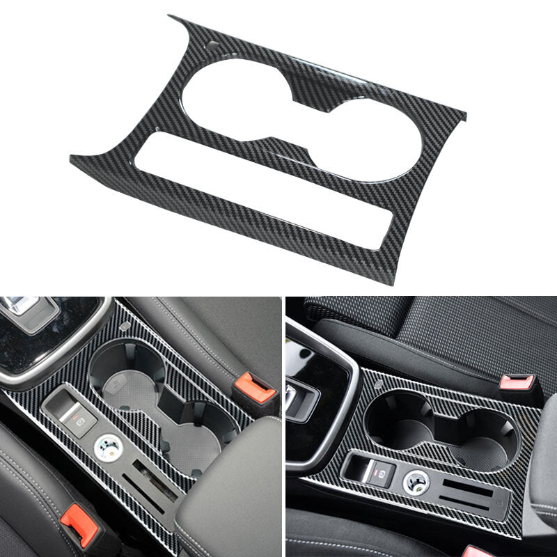 Carbon fiber style cup holder lid trim suitable for Audi A3 2019-22