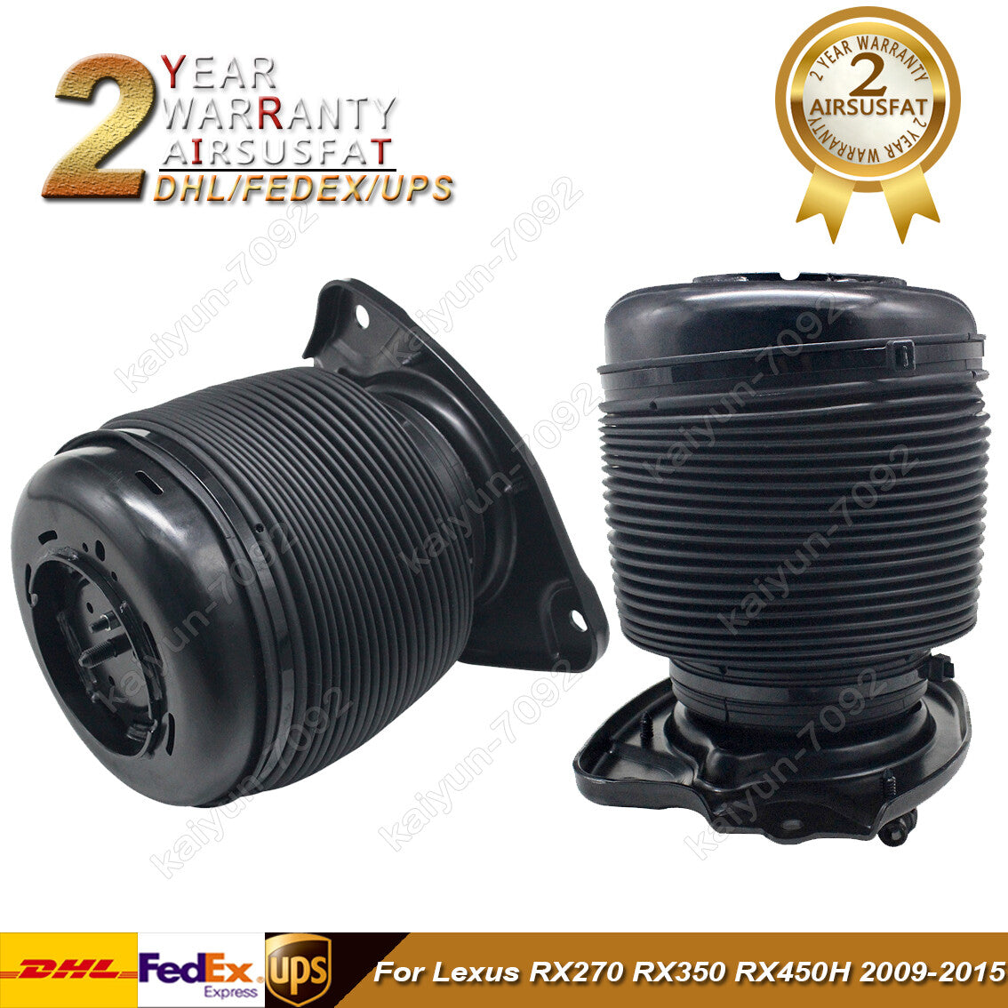 Pair for Lexus RX270 RX350 RX450H 2009-2015 Rear Air Suspension Spring Bags