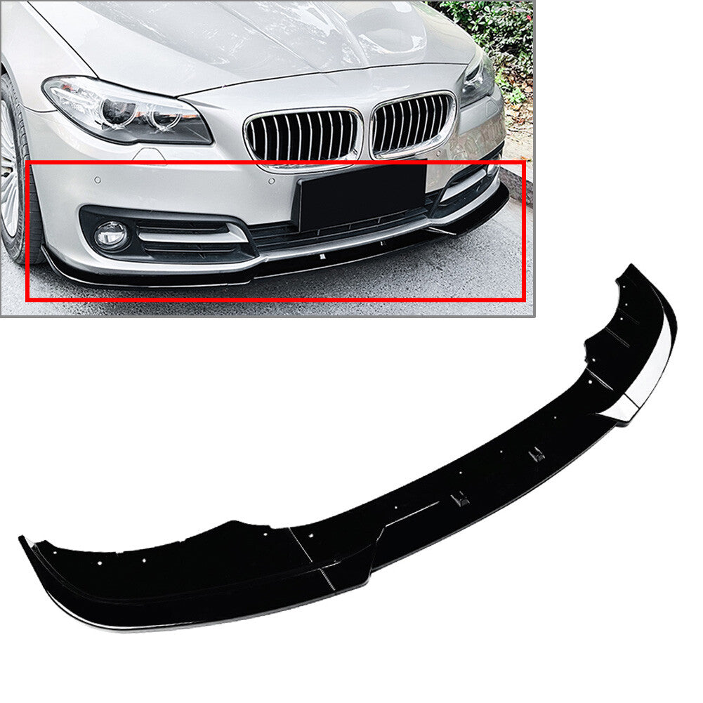 Front Bumper Lip Spoiler Splitter Black for BMW 5 Series F10 F11 LCI 2015-2017
