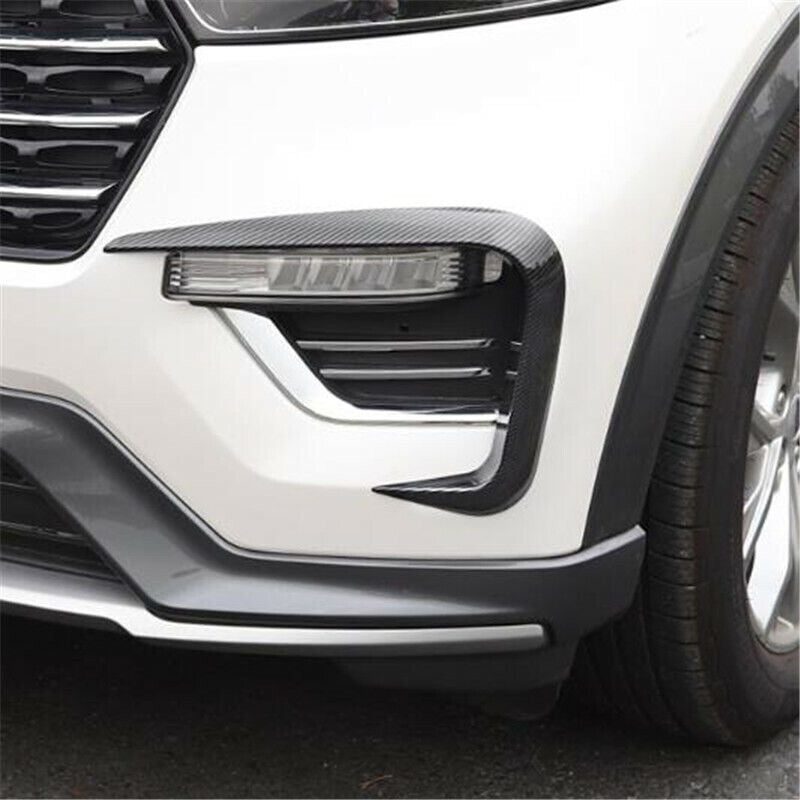 Carbon fiber front fog light bezel trim  for ford  Explorer 2020 - 2022