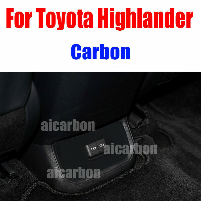 Carbon Fiber Rear USB Socket Control Panel cover for Toyota Highlander 2020-2022
