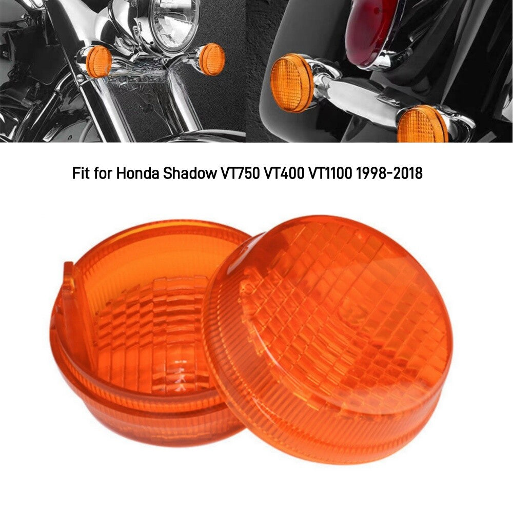 Motorcycle Orange Turn Signal Light Lens Covers for Honda Shadow VT750 VT1100