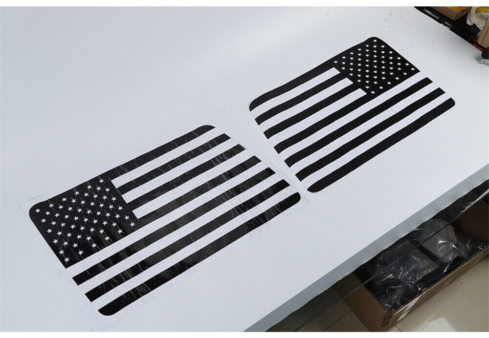 for Jeep Patriot 2011-16 PVC Rear Triangular Window Glass Sticker Cover US Flag