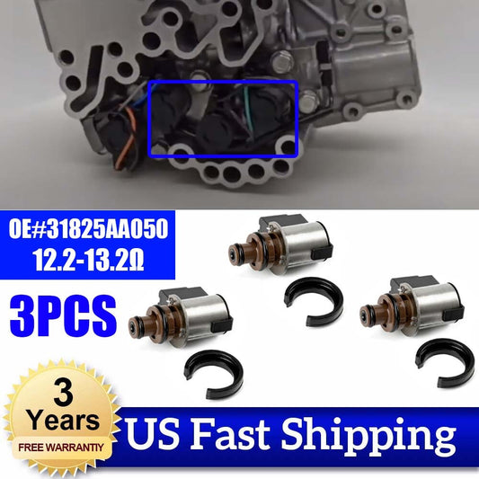 3PCS Torque Converter Lock-Up Solenoid for Subaru Lineartronic CVT TR580 TR690
