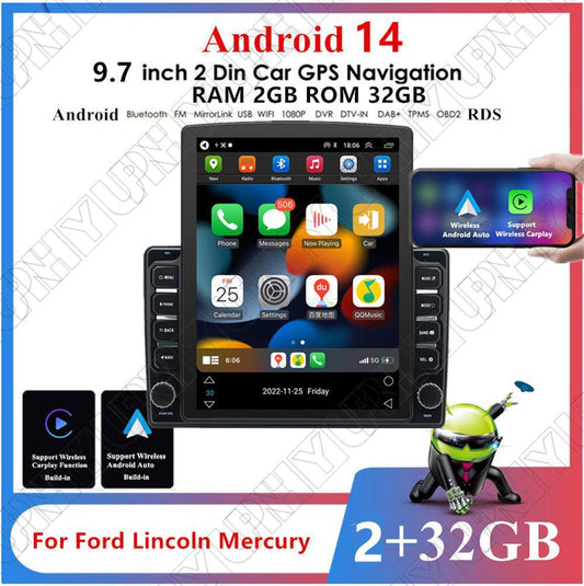 9.7 for Ford F150 04-08 for Mustang 05-09 Carplay Stereo Radio GPS Nav FM Head Unit