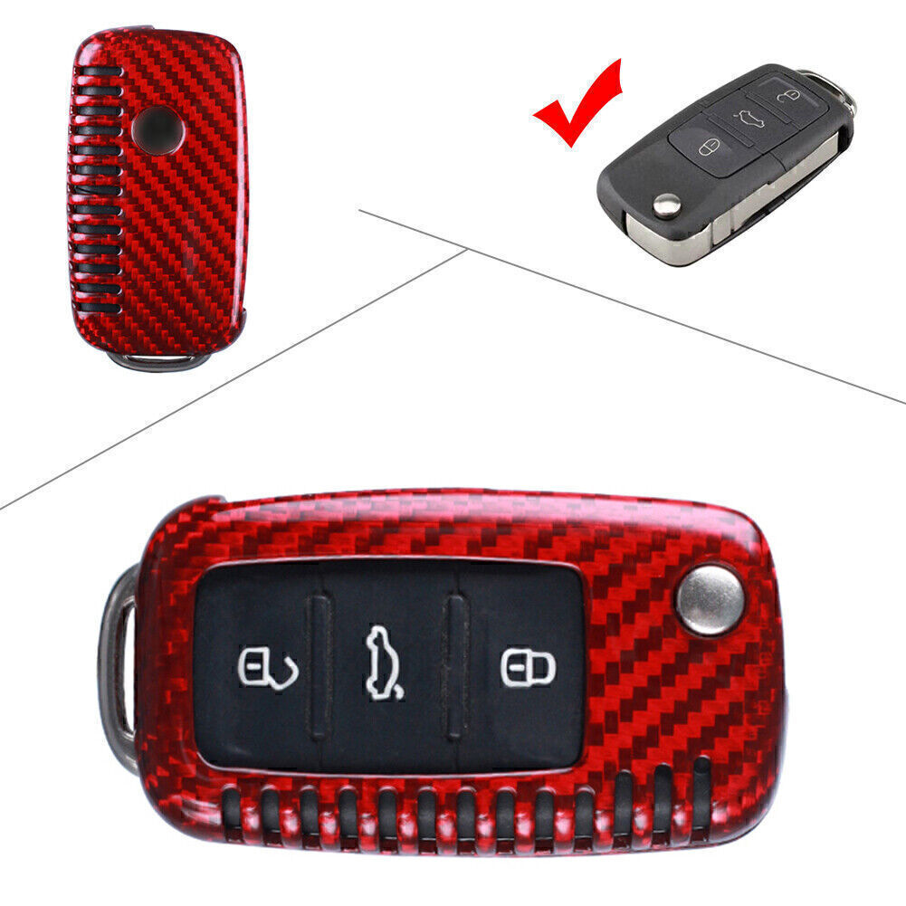 Remote control key shell protective cover suitable for Volkswagen for Golf GTI R32 for Jetta Polo Carbon Fiber
