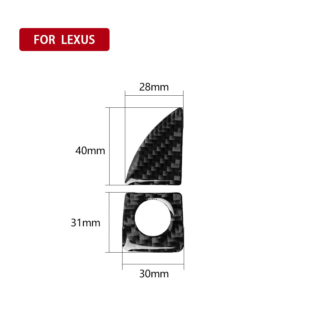 2X for Lexus IS250-350 2006-2012 Carbon Fiber Inner Glove Box Handle Cover Trim