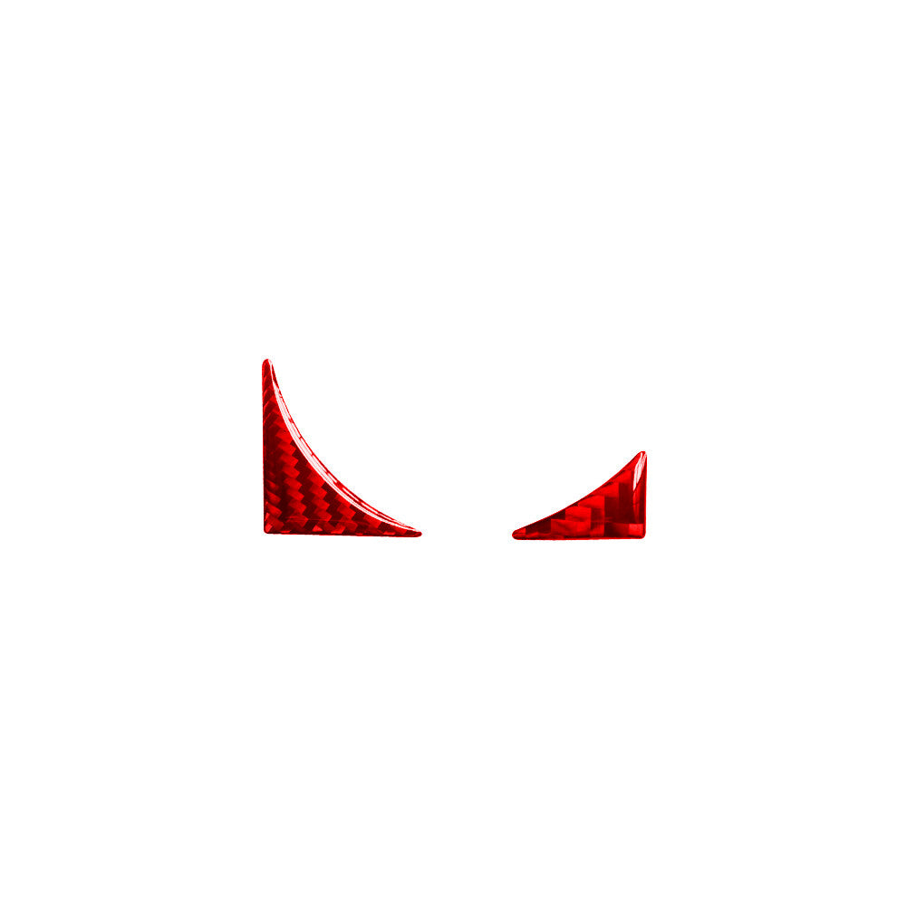 3X Red Carbon Fiber Center Cup Holder Outer Frame Trim for Jeep for Wrangler 2007-10