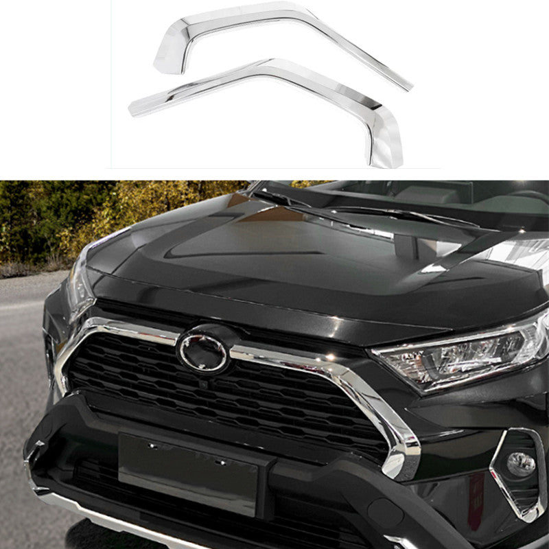 for Toyota RAV4 2019-2023 Chrome Front Center Mesh Grille Grill Strip Cover Trim