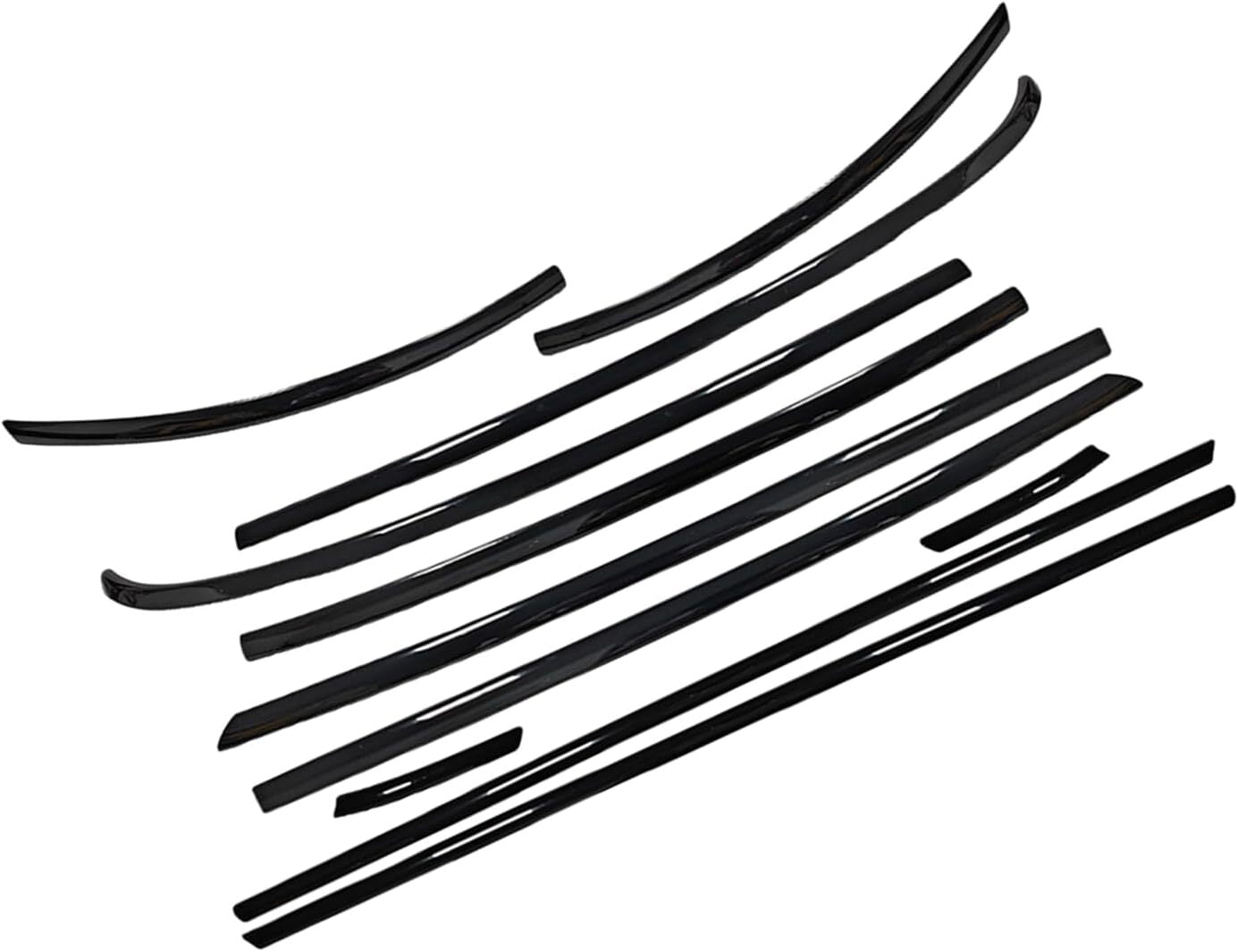 Stainless Car Window Trim Strip Gloss Black for MINI Cooper Coupe R58 2012-2015