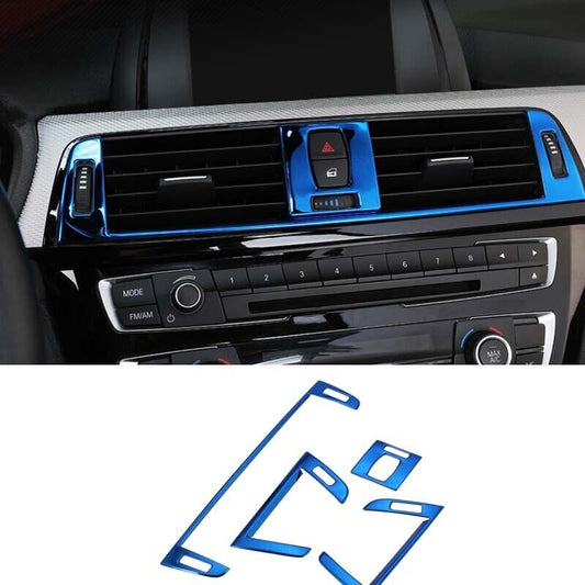 Central Console for BMW 3 4 Series GT 2013-2019 Air Outlet Vent Trim Blue Steel