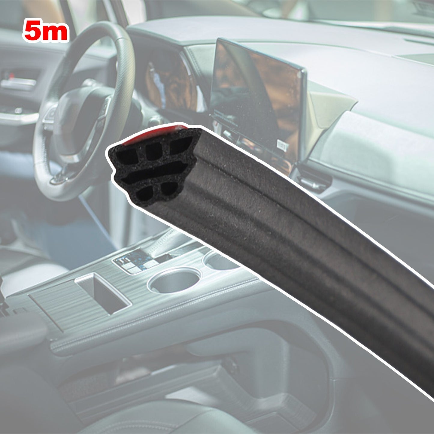 3-Layer Rubber Accessories Sound Insulation 1pc new Car Door Seal Strips