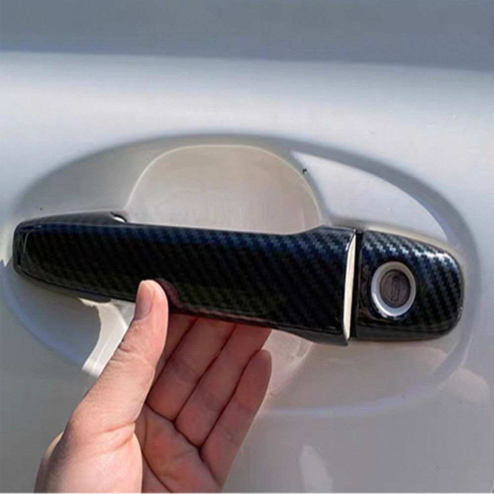 for TOYOTA for CAMRY 12-17 Door Handle Cover W/O for Smart Key 8X ABS Carbon Fiber Style