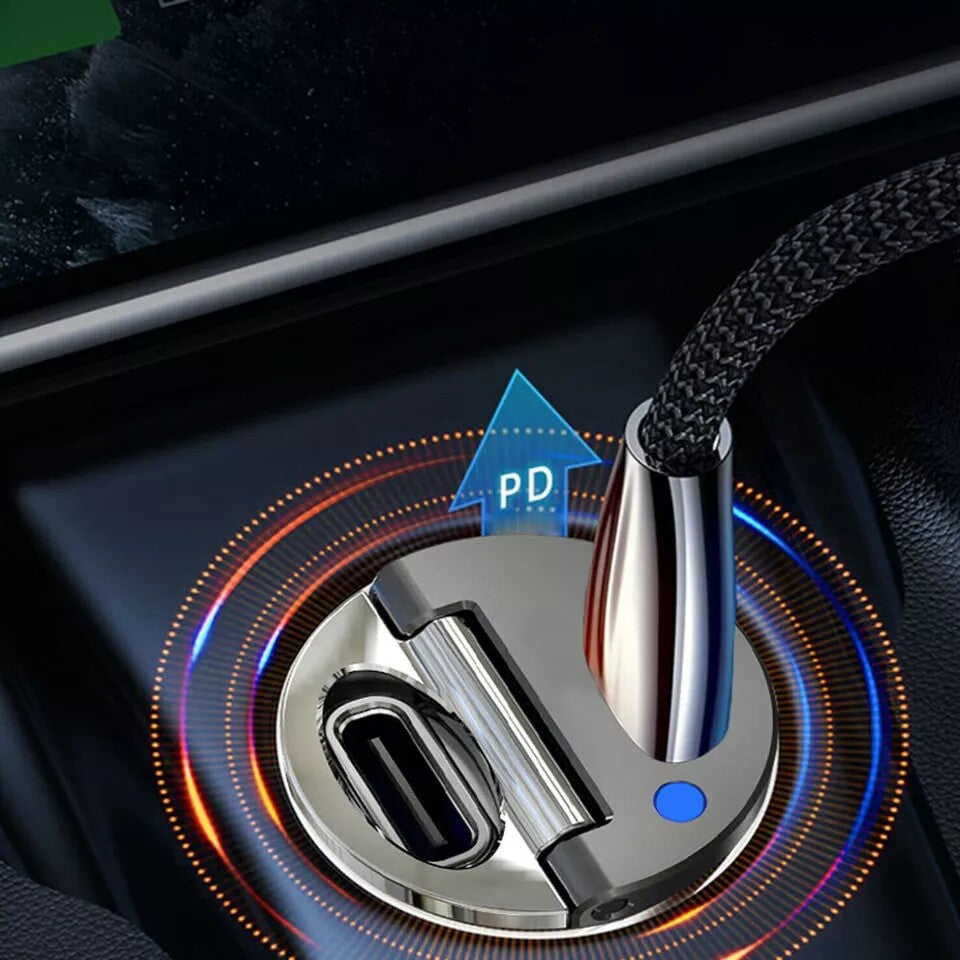 30W Fast Charging Tool Accessories Dual USB Type-C PD Car Phone Charger Adapter