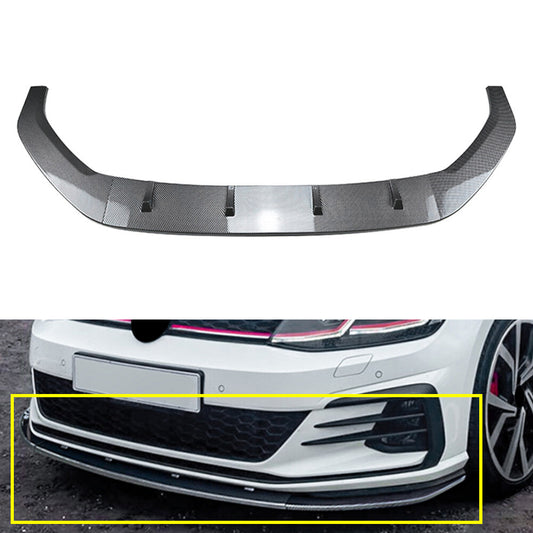 Front Bumper Spoiler Splitter Lip for VW for Golf MK7.5 R Rline 2017-2019