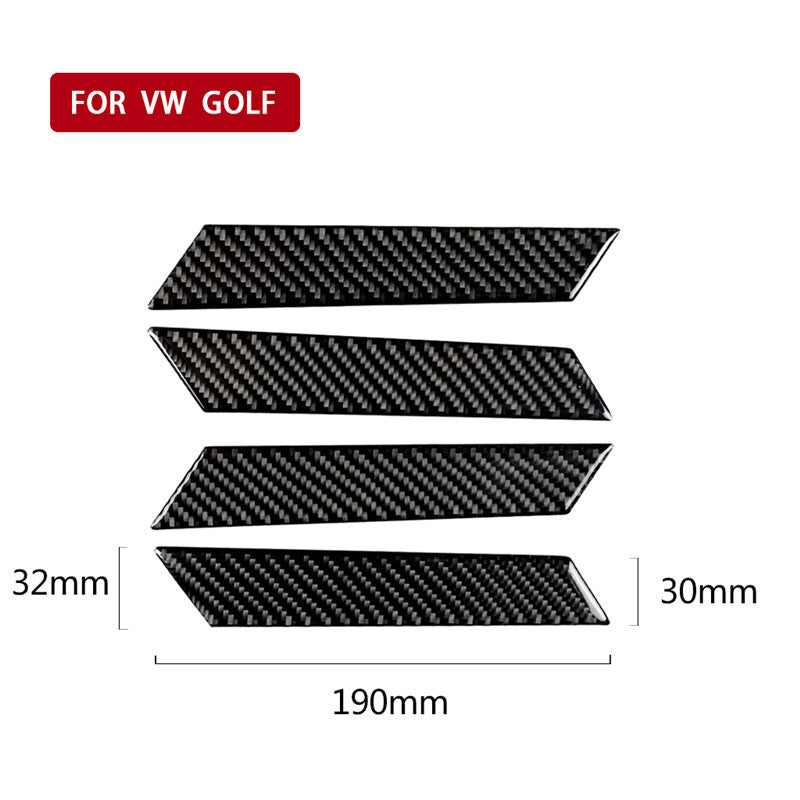 4Pcs for VW for Golf 7 2013-2017 Carbon Fiber Door Handles Decorative Trim Cover