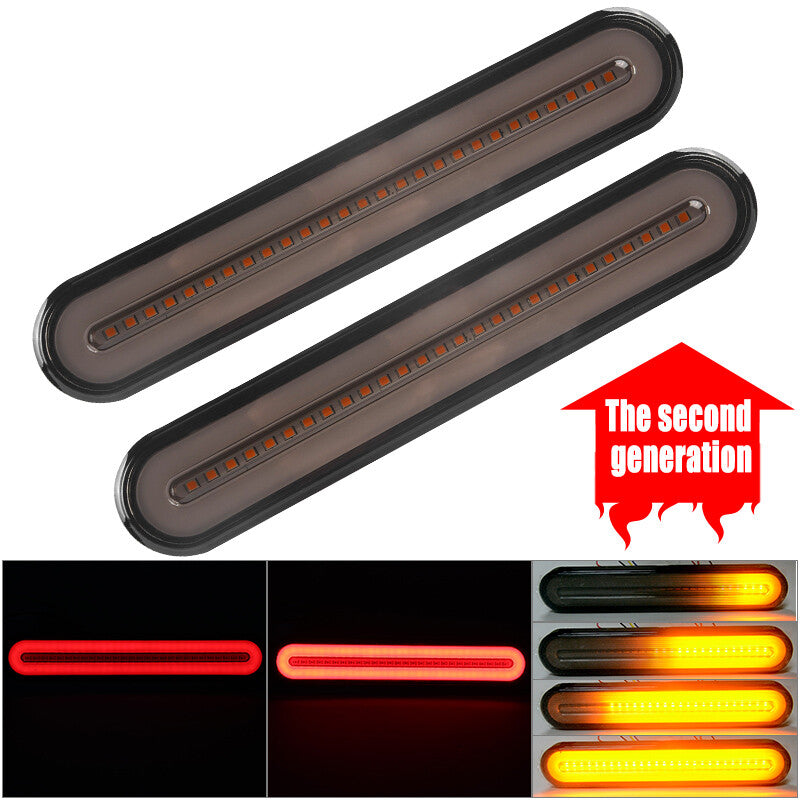 2X Amber/Red LED Sequential Stop Brake Turn Signal Rear Tail Light Truck Trailer