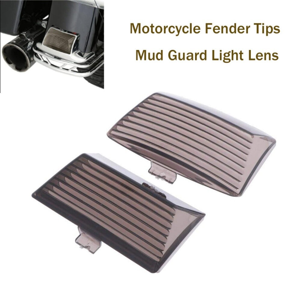 Front  Rear Mud Guard Fender Light Lens Cover Smoke for Harley Touring 80-13