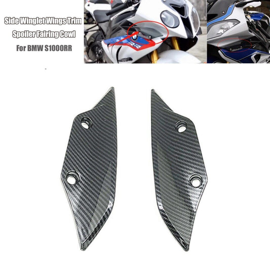 2x Side Winglet Wings Spoiler Fairing Cowl Carbon Fiber for BMW S1000RR 2015-18
