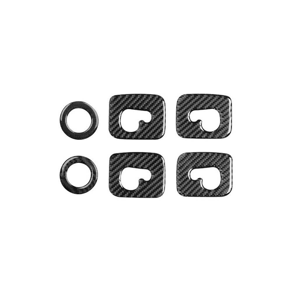 6X Carbon Fiber Interior Roof Hook Trim for Audi Q5 2018-2021