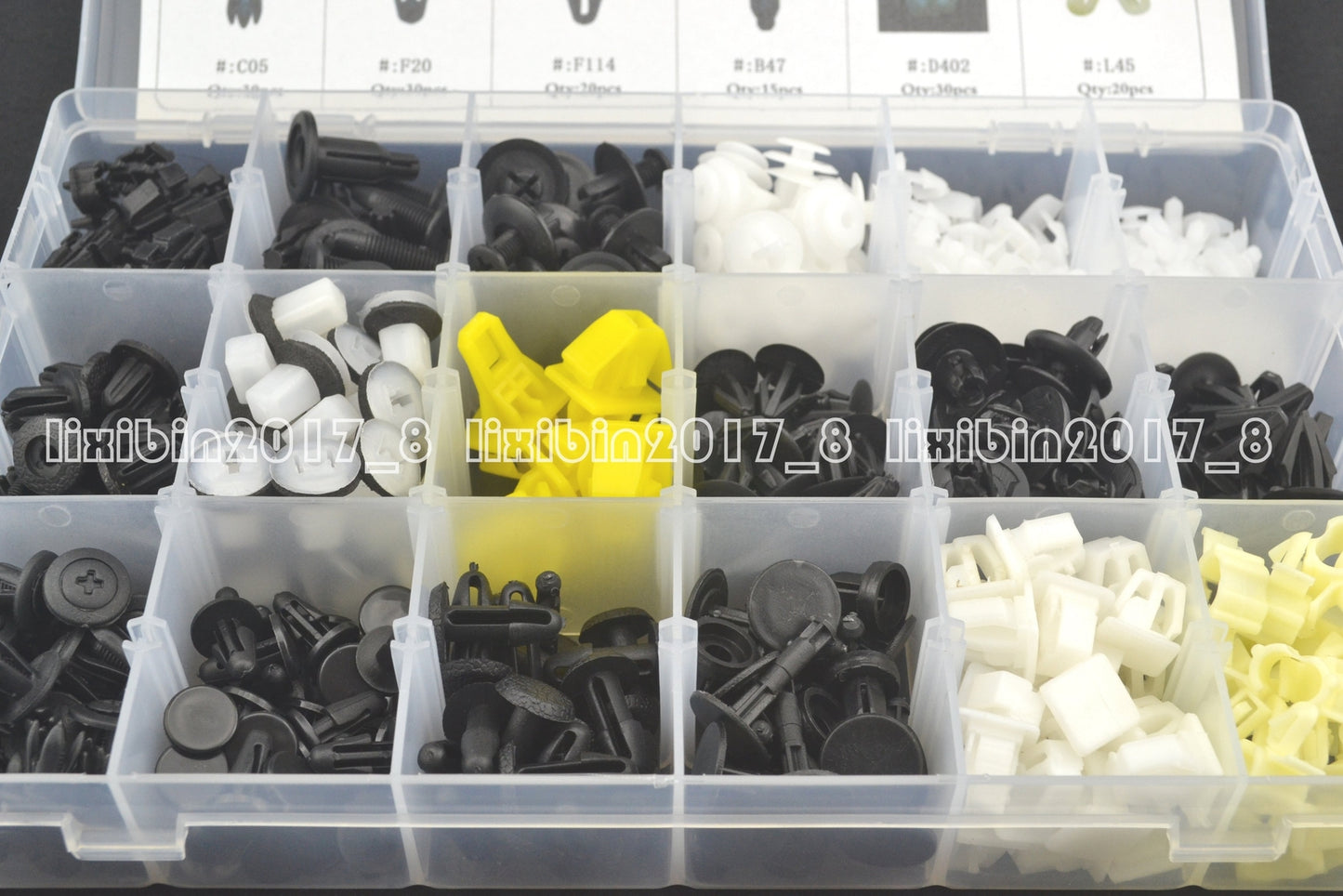 418 Pcs Car Clip Trim Panel Bumper Fender Fastener Retainer Assortment for Honda