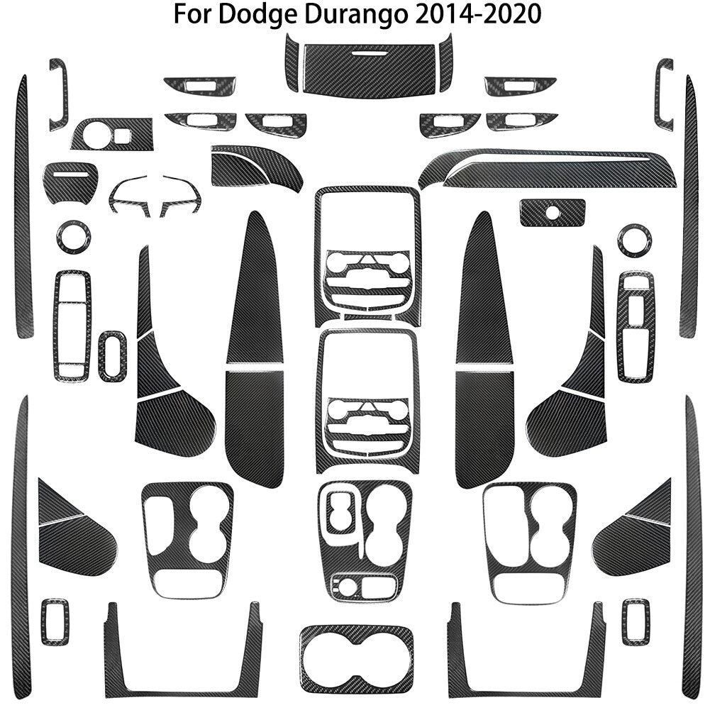 Carbon Fiber Interior Full Sets Cover Trim Kit for Dodge Durango 2014-2020
