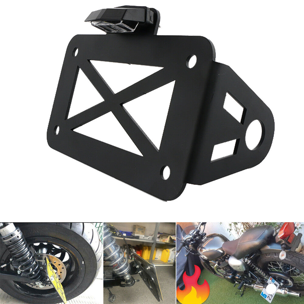 Suitable for Harley Chopper Bobber motorcycle side-mounted taillight and license plate bracket