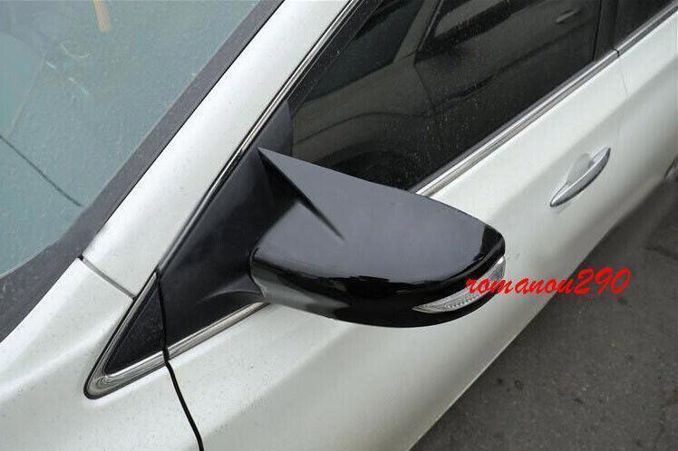 for Nissan Altima 13-2018 ABS OX Horn Rear View Mirror Cover Trim Gloss Black 2X