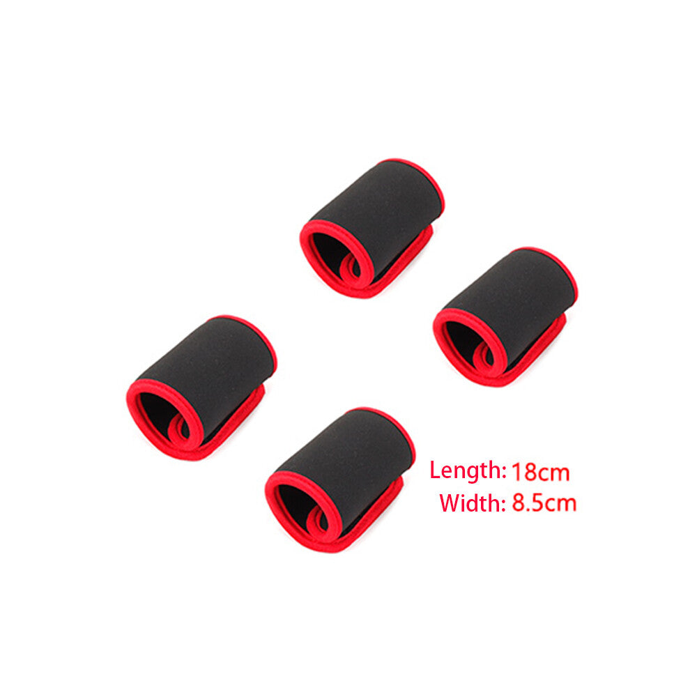 Black/Red Interior Door Handle Protective Cloth Cover For Toyot@ 4Runner 2017-23