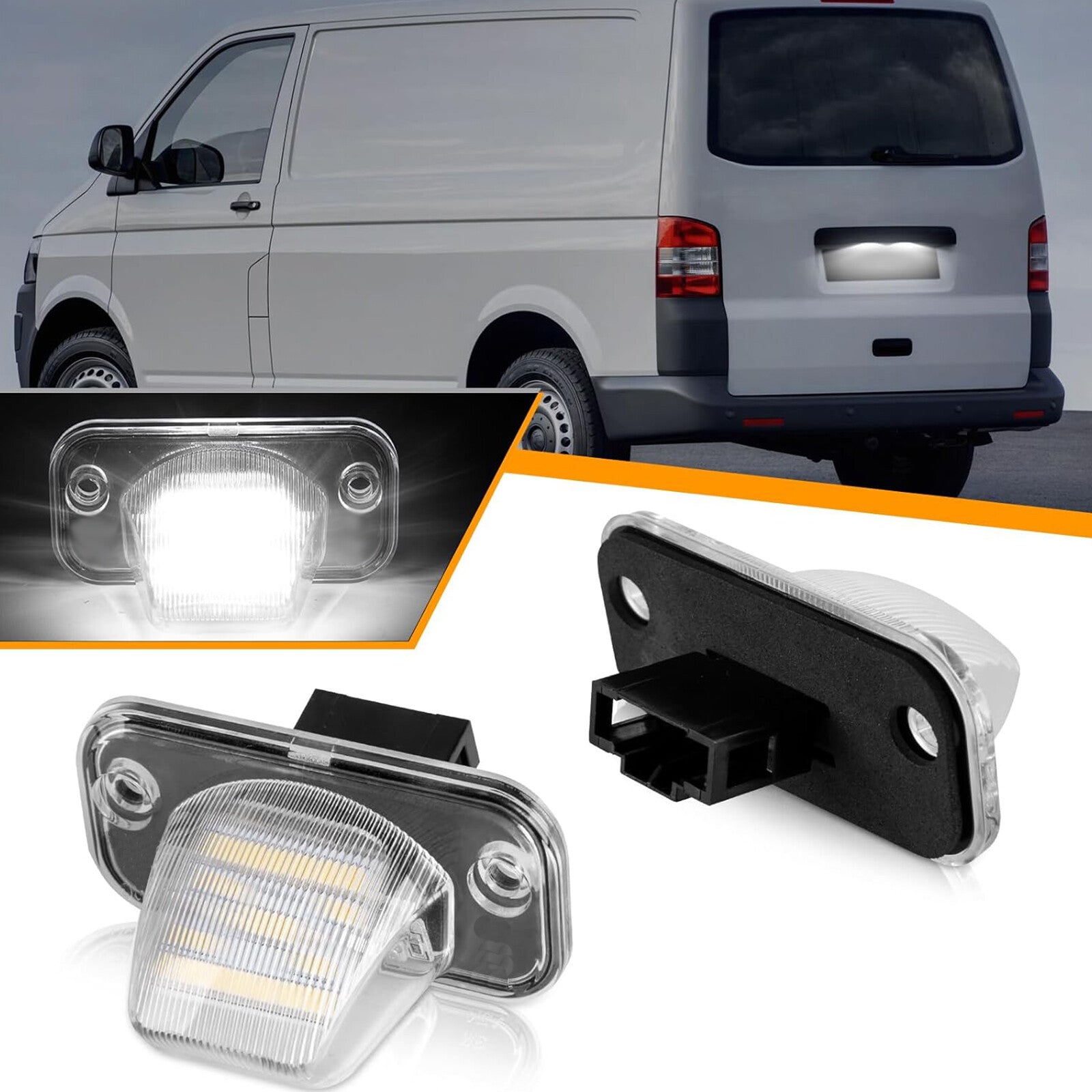 LED Number License Plate Lights for VW T4 Transporter for Passat for Jetta Caddy Touran