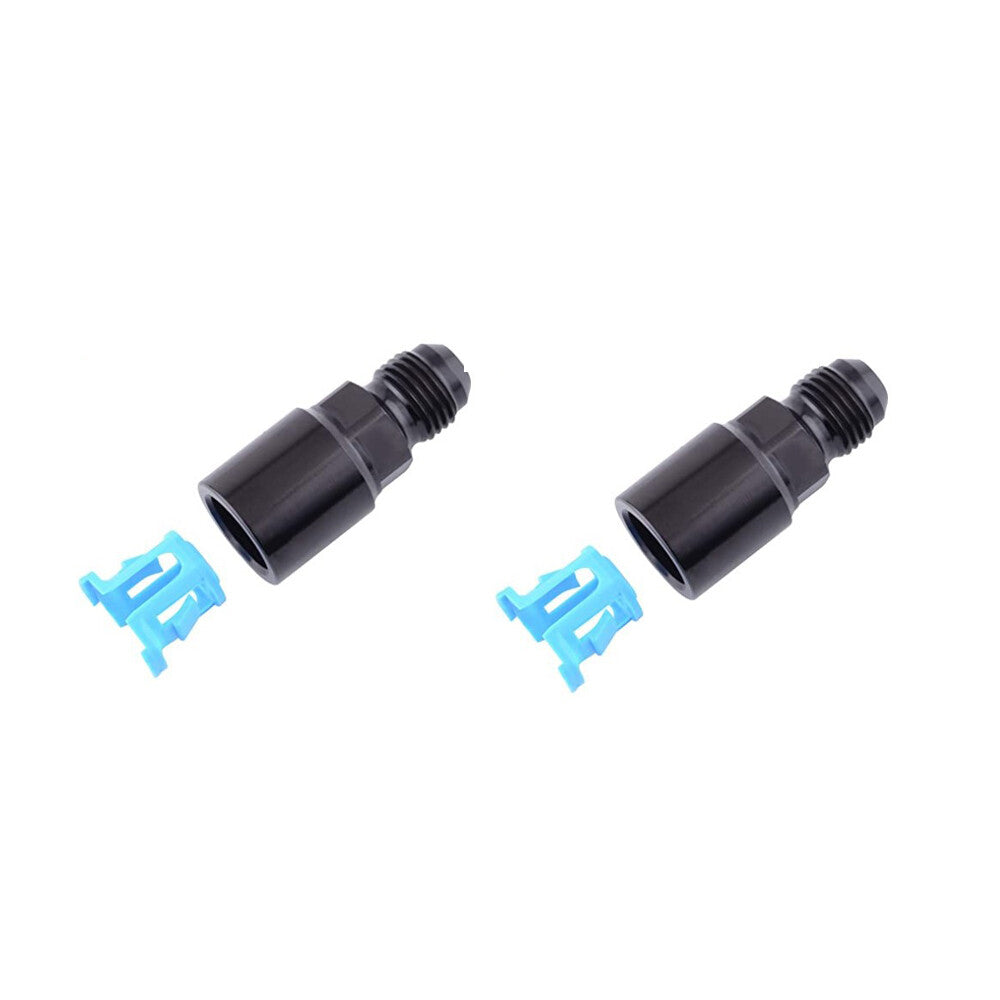 2pc 6AN Male Flare To 5/16 SAE Quick-Disconnect Female Push-On EFI Fuel Fitting