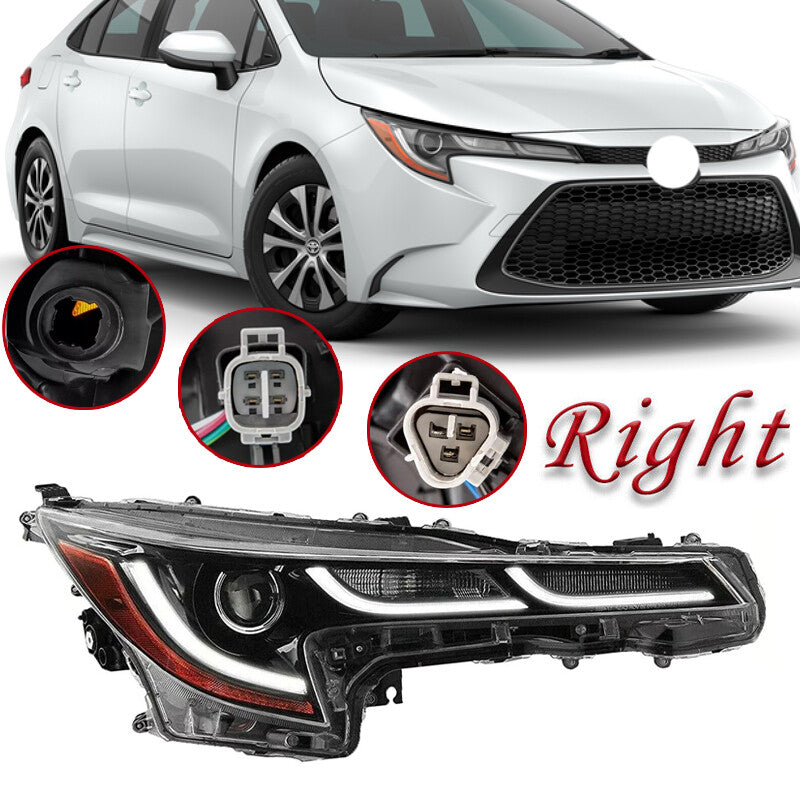Right headlight projector LED light suitable for 2020-2022 for Toyota for Corolla XSE XLE 1 piece